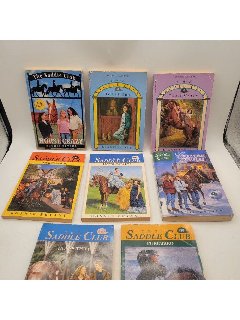 The Saddle Club by Bonnie Bryant LOT of 8 Vintage Chapter Books - CB007